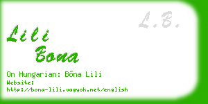 lili bona business card